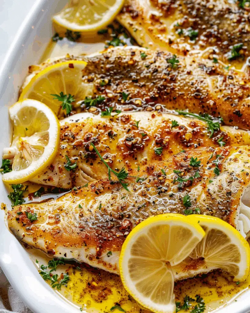 Garlic Butter Oven Baked Tilapia