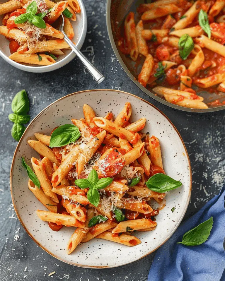 Tomato and Basil Penne Pasta