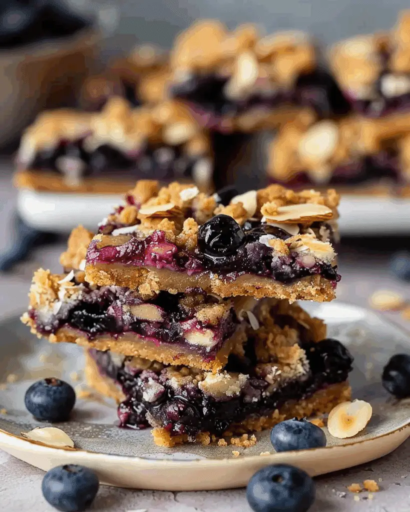 Blueberry Almond Crumble Bars