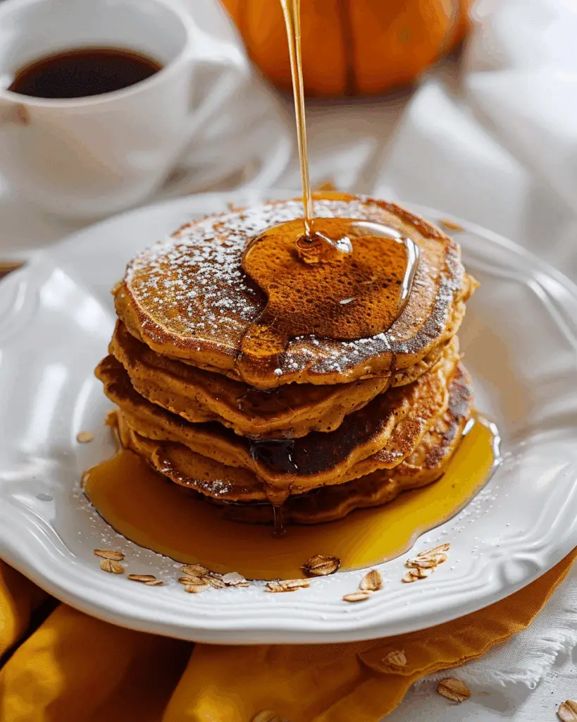 Pumpkin Oat Pancakes