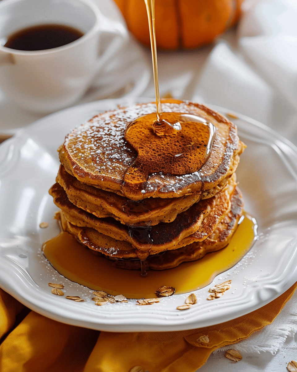 Pumpkin Oat Pancakes
