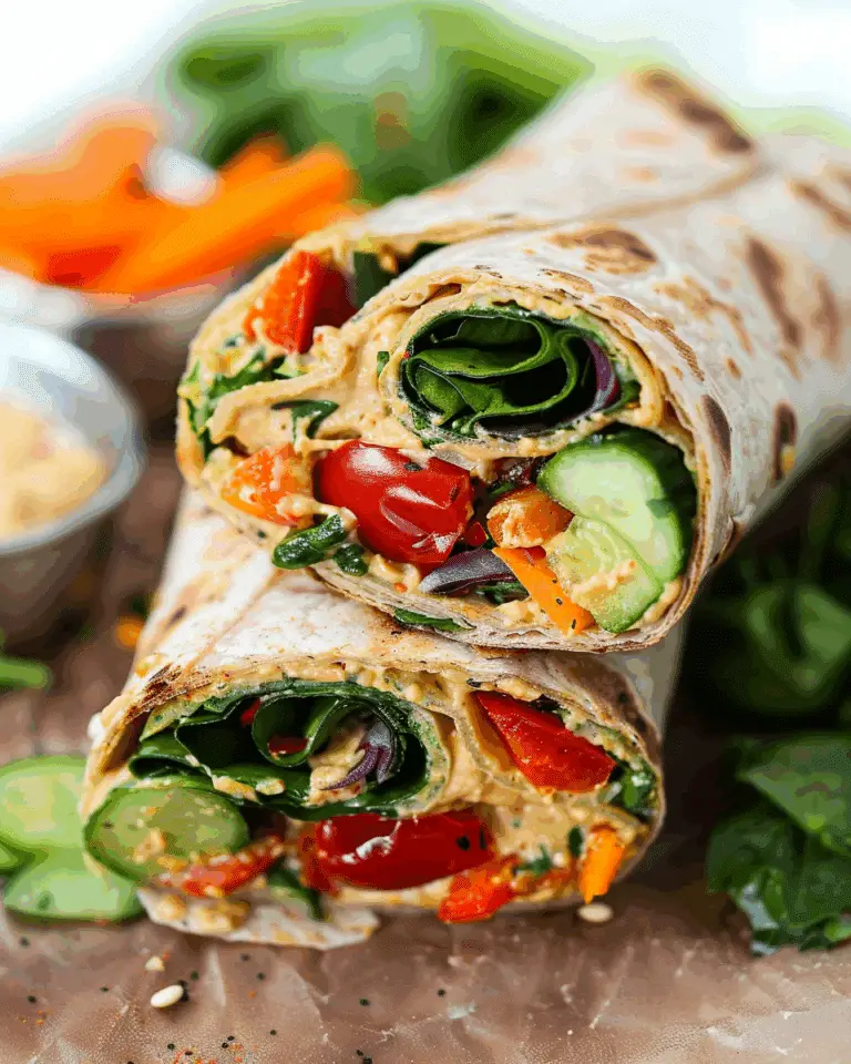 Roasted Veggie Wrap with Hummus