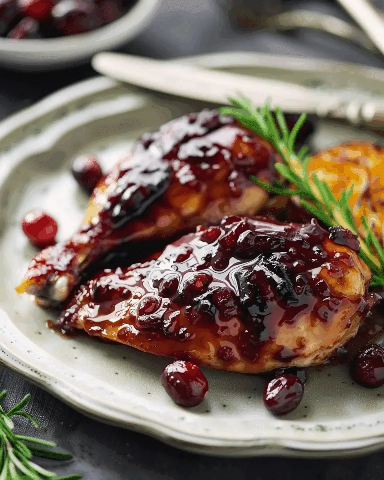 Maple Cranberry Glazed Chicken