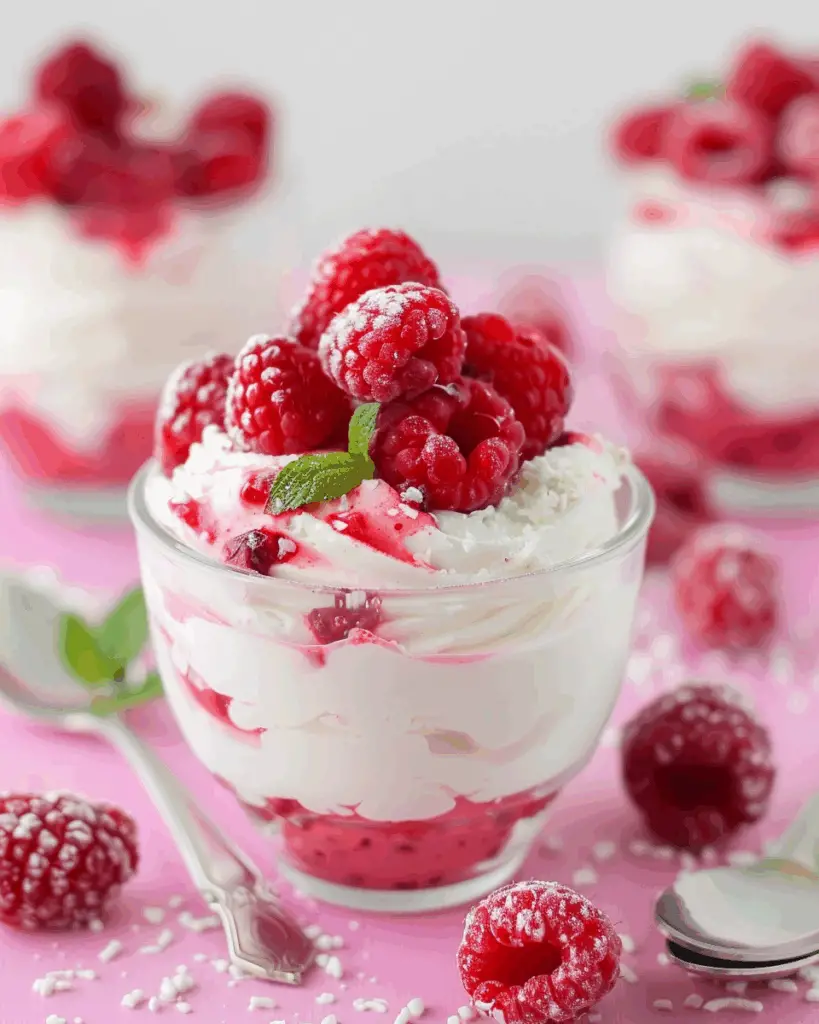 White Chocolate Raspberry Mousse