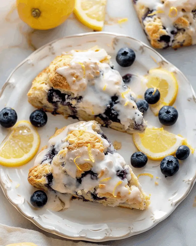 Glazed Lemon Blueberry Scones