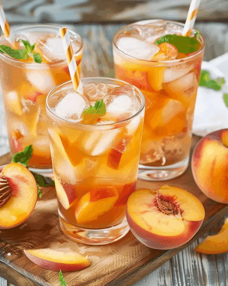 Ginger Peach Sweet Iced Tea