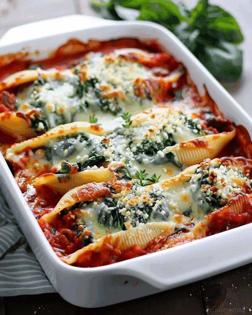 Spinach and Ricotta Stuffed Shells