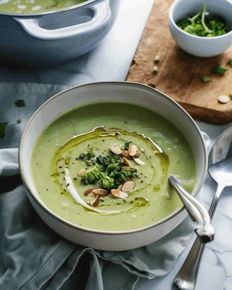 Vegan Creamy Broccoli & Almond Soup