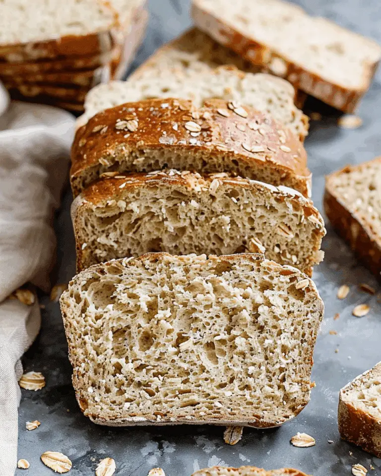 No‑Knead Honey Oat Bread