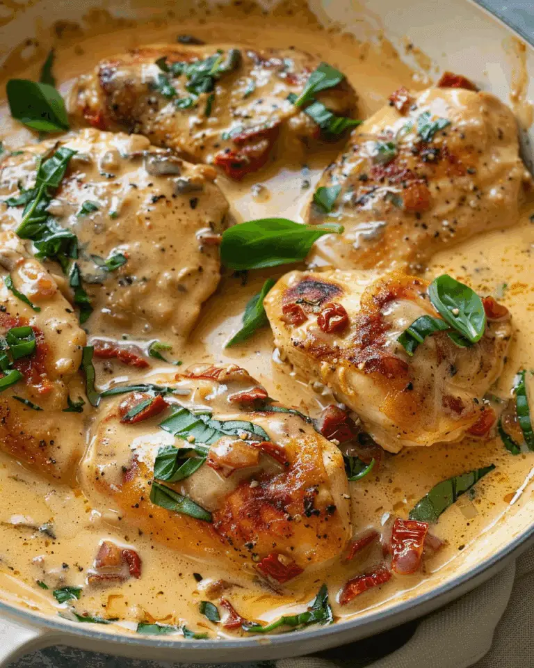 Chicken with Creamy Sun‑Dried Tomato Sauce