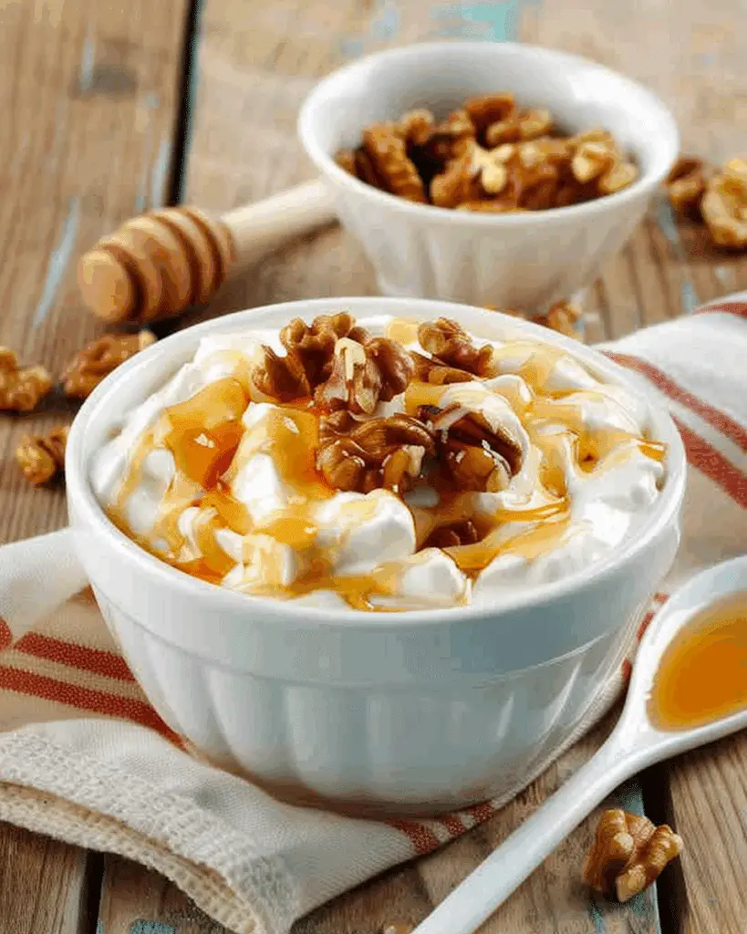 Greek Yogurt with Honey and Walnuts
