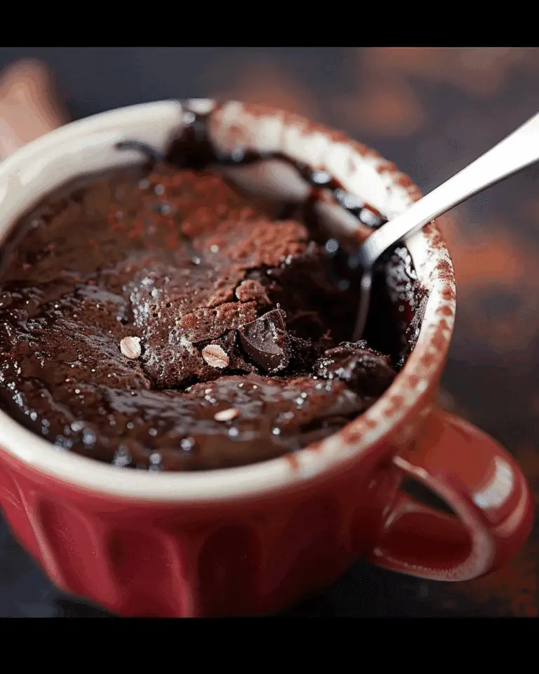 Chocolate Oatmeal Mug Cake – No Flour