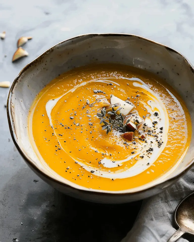 Smooth Butternut Squash Soup with Apple and Coconut Milk