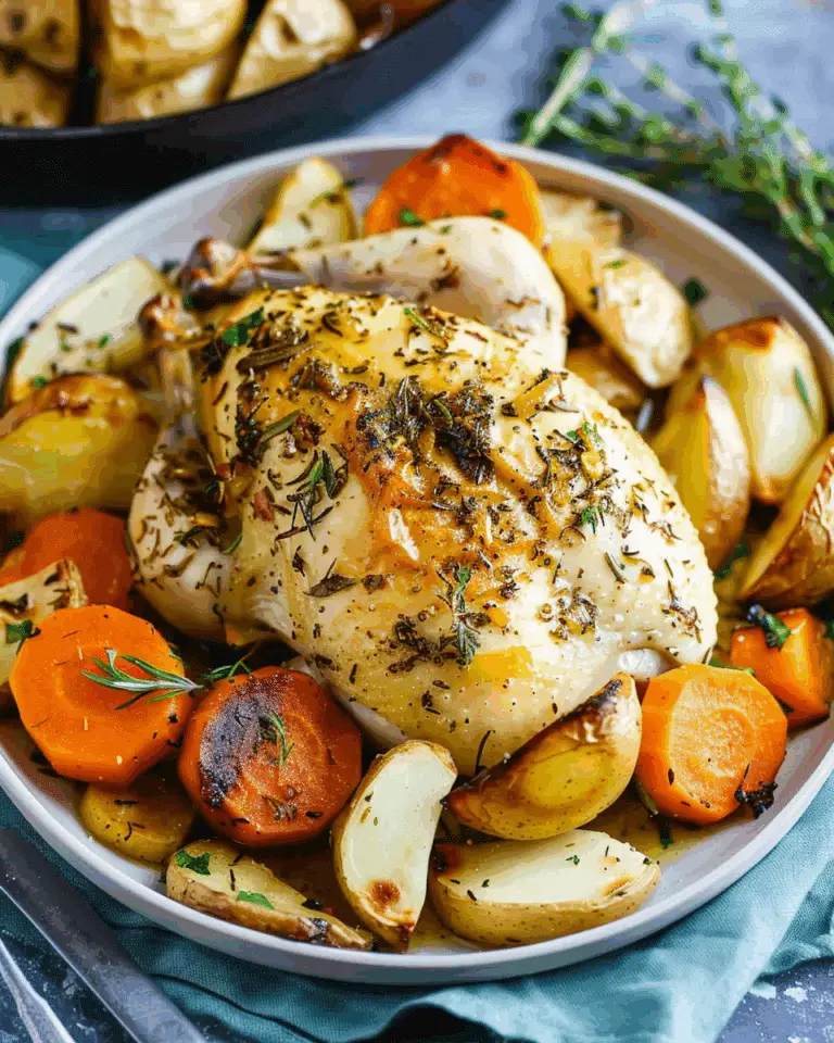 One‑Pan Garlic Herb Chicken & Winter Vegetables