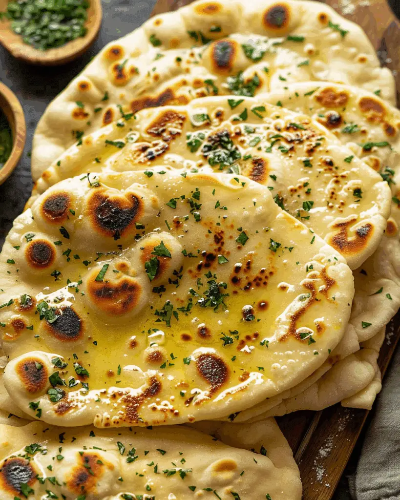 Buttery Garlic Naan Bread