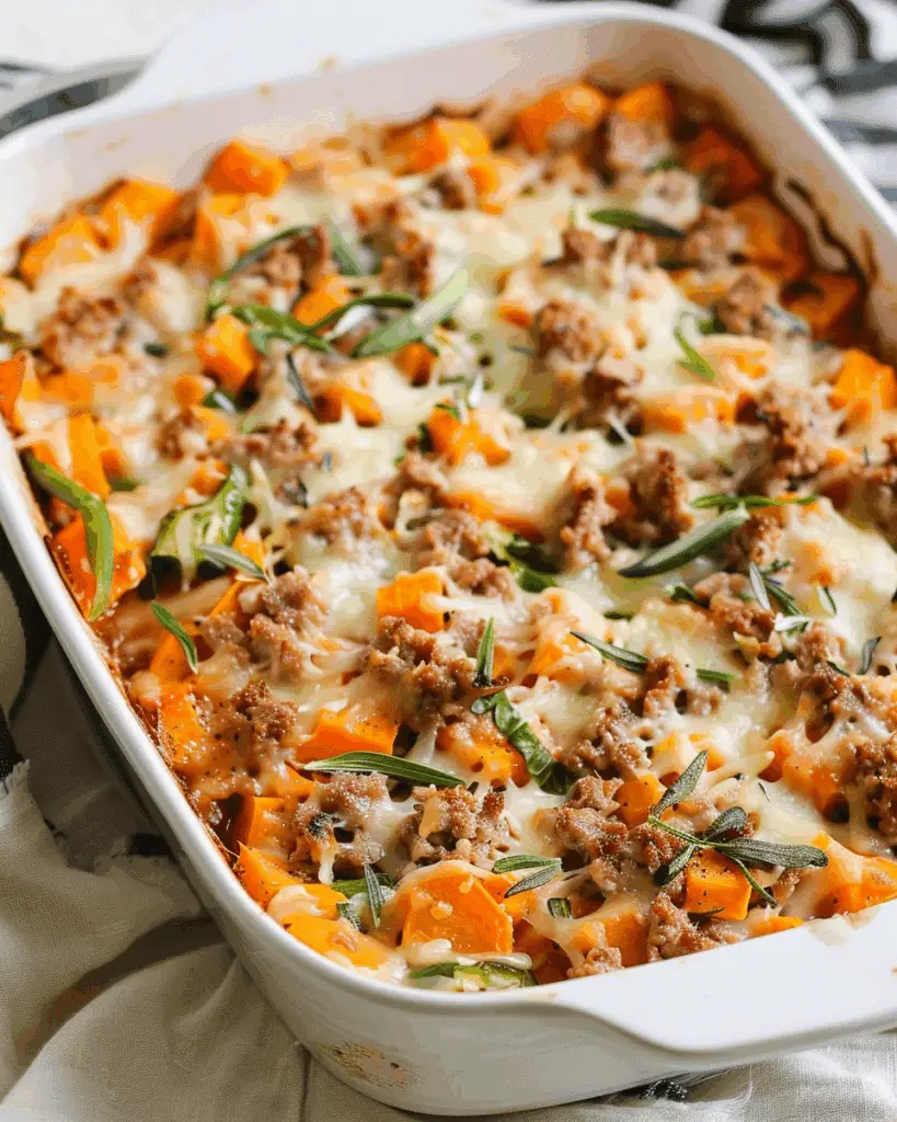 Ground Turkey Sweet Potato Bake