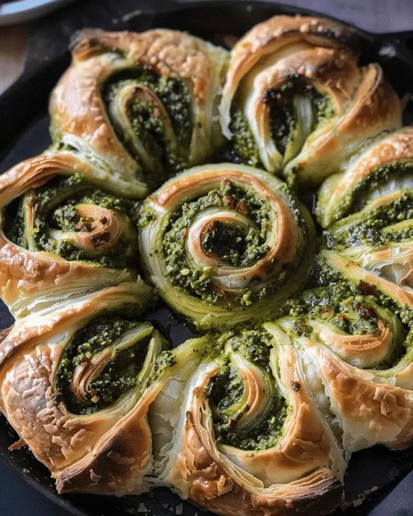 Pesto Puff Pastry Pinwheel