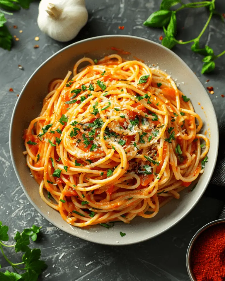 Creamy Tomato Garlic Pasta