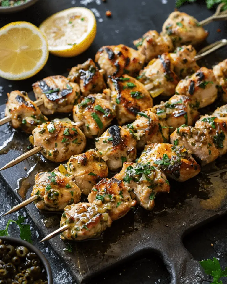 Chicken Piccata Skewers