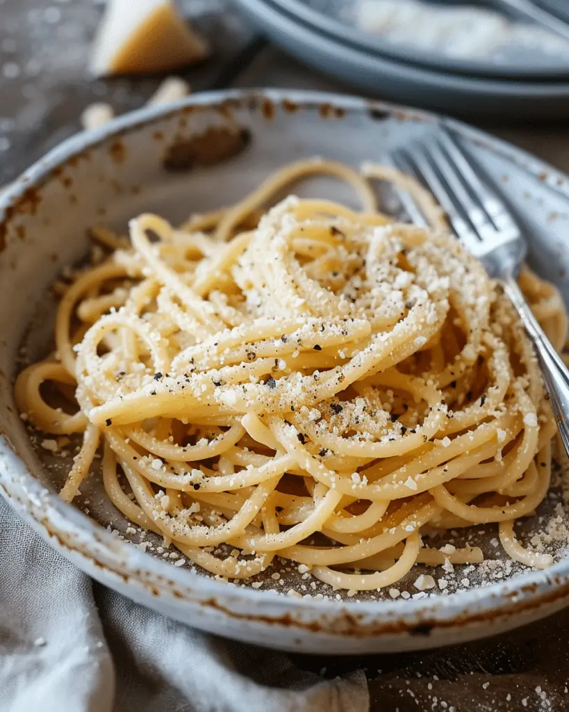 Easy Bucatini Cacio e Pepe
