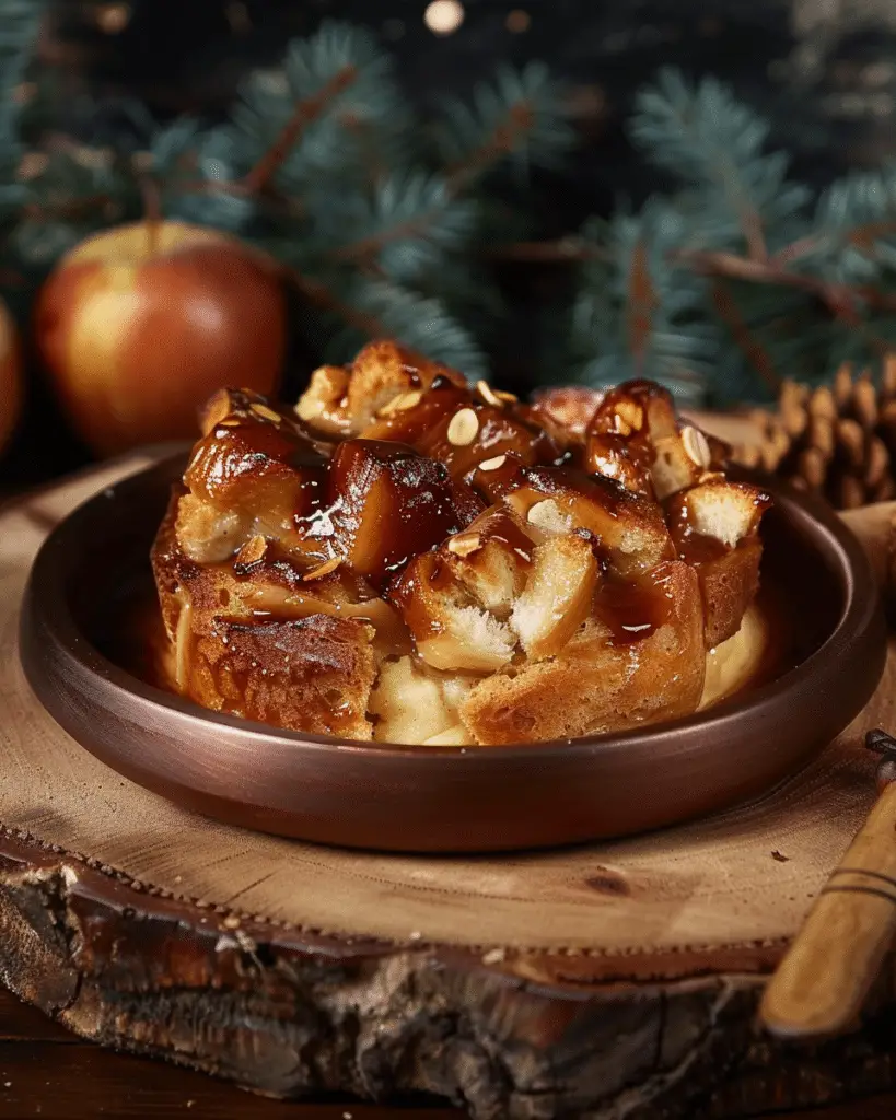 Cardamom Pear Bread Pudding