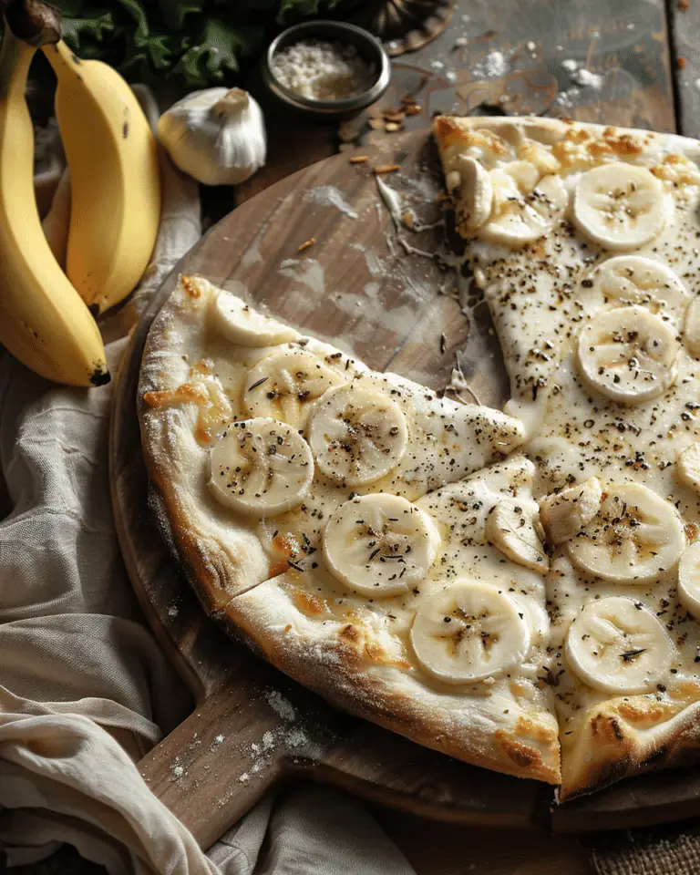 Man’s White Banana Pepper Pizza