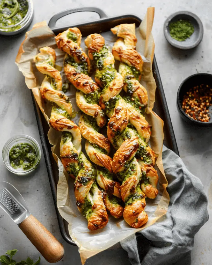 Pesto Mozzarella Twists