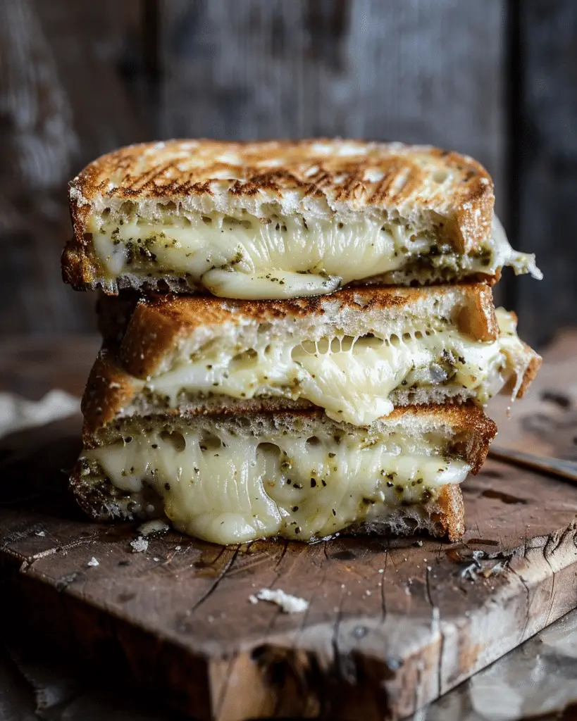 Sourdough Pesto Grilled Cheese