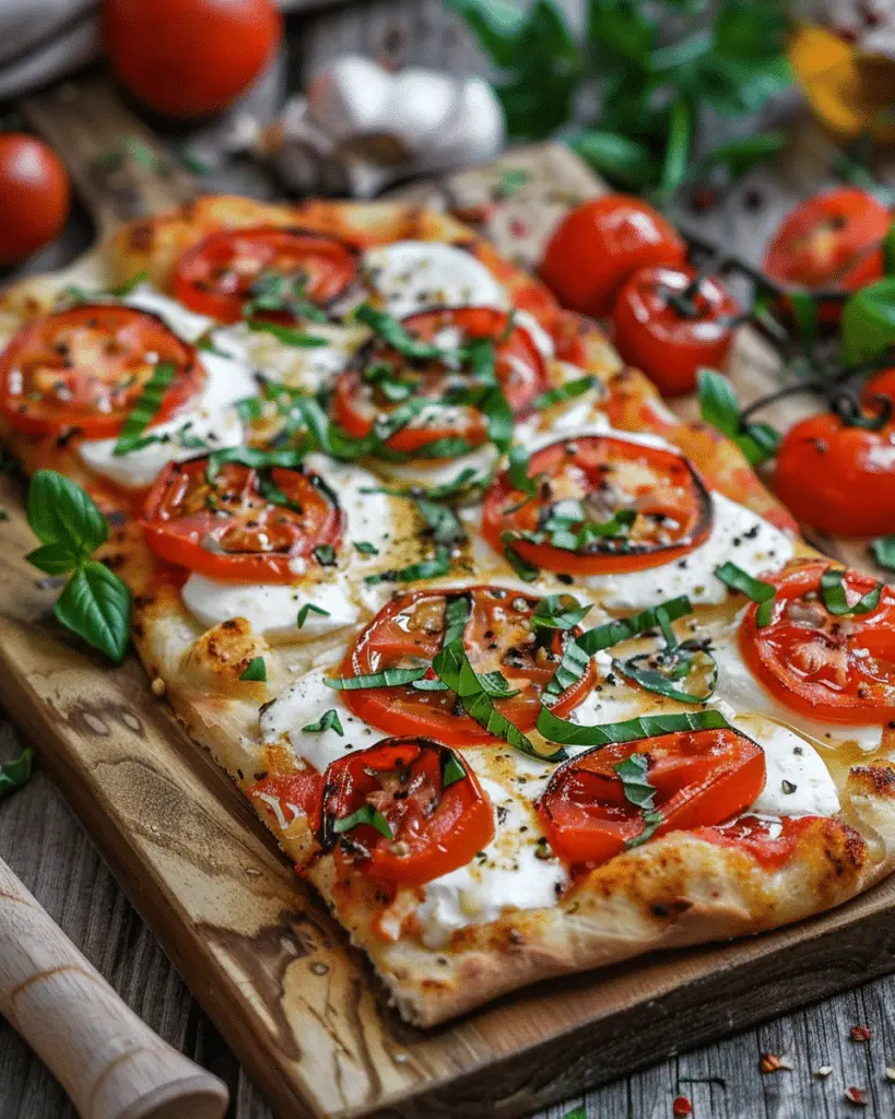 Tomato Bocconcini Flatbread