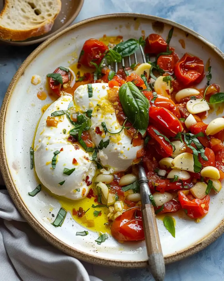 Roasted Garlic and Tomato Burrata