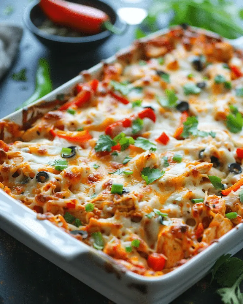 Fajita Chicken Casserole Bake