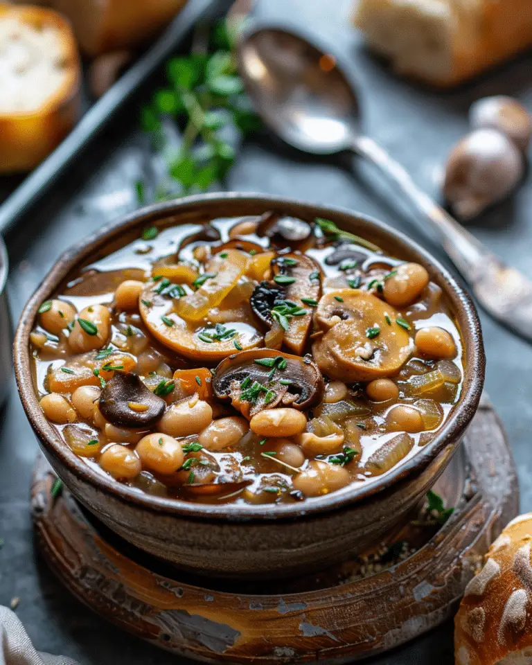 Delicious Vegan White Bean Mushroom Stew