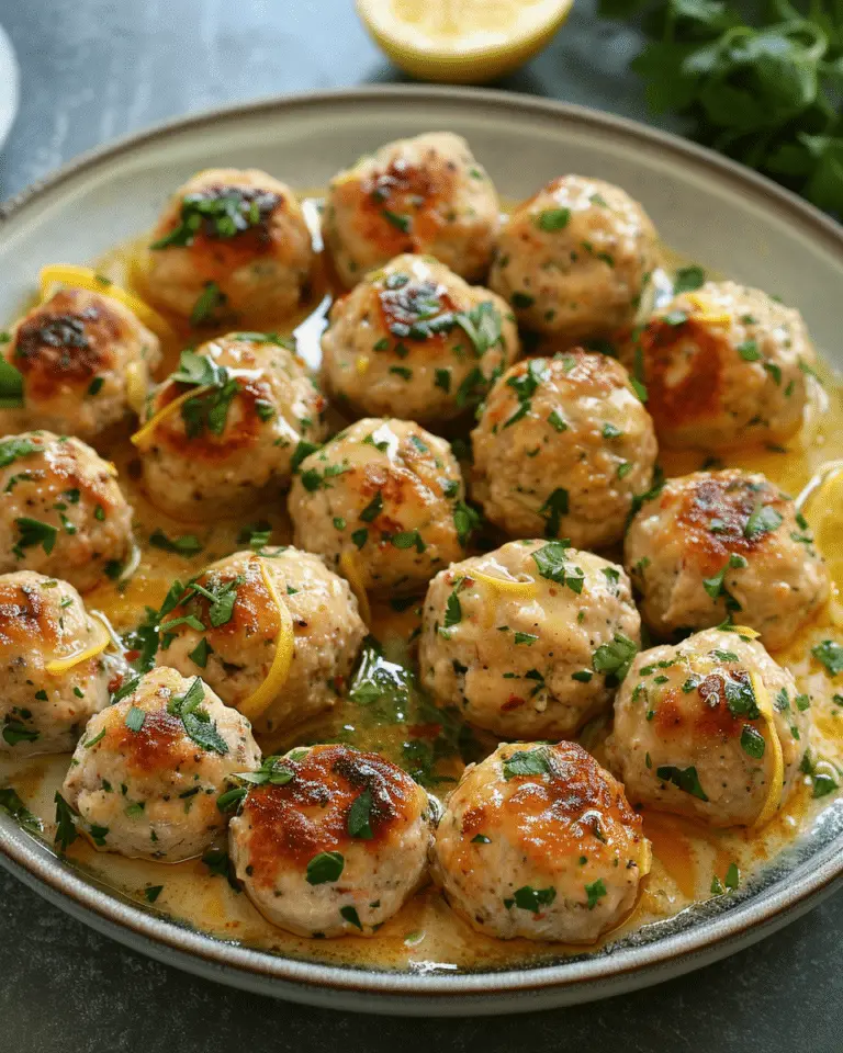 Chicken Meatballs in Lemony Sauce
