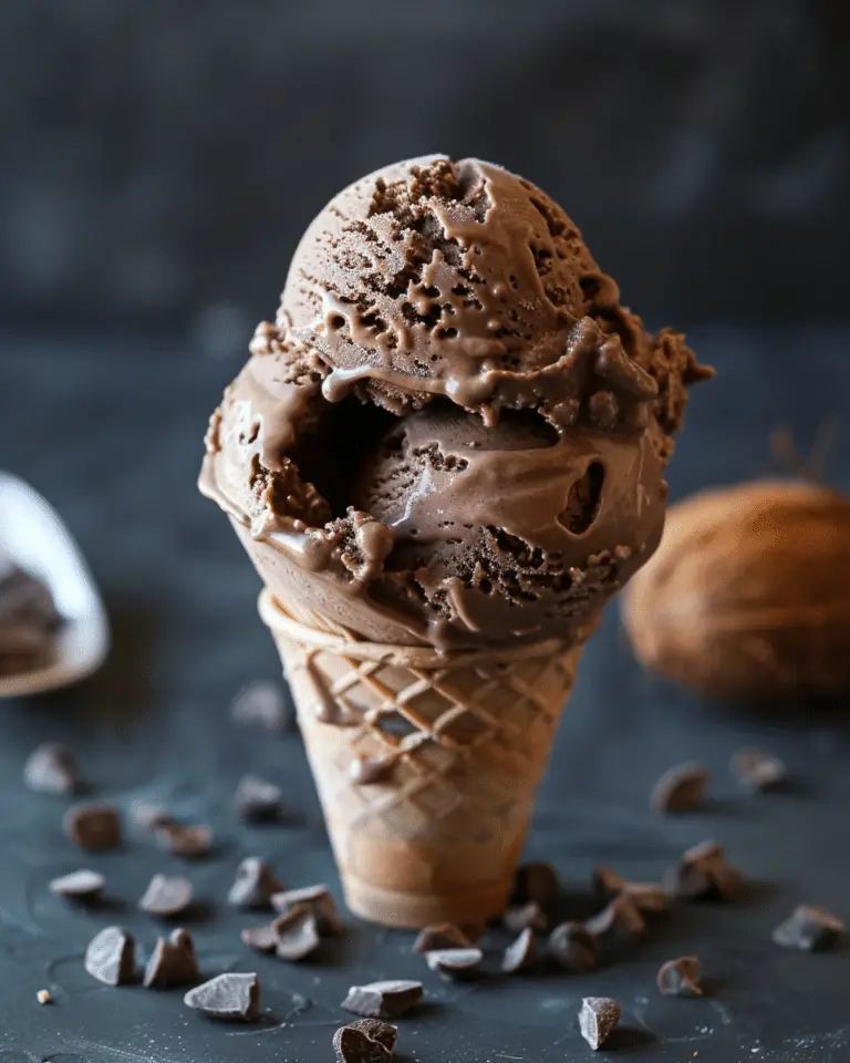 Chocolate Peanut Butter Coconut Ice Cream