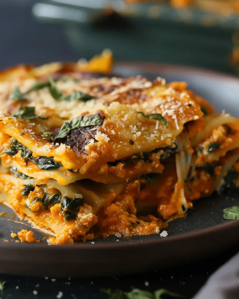 Pumpkin Spinach Lasagna