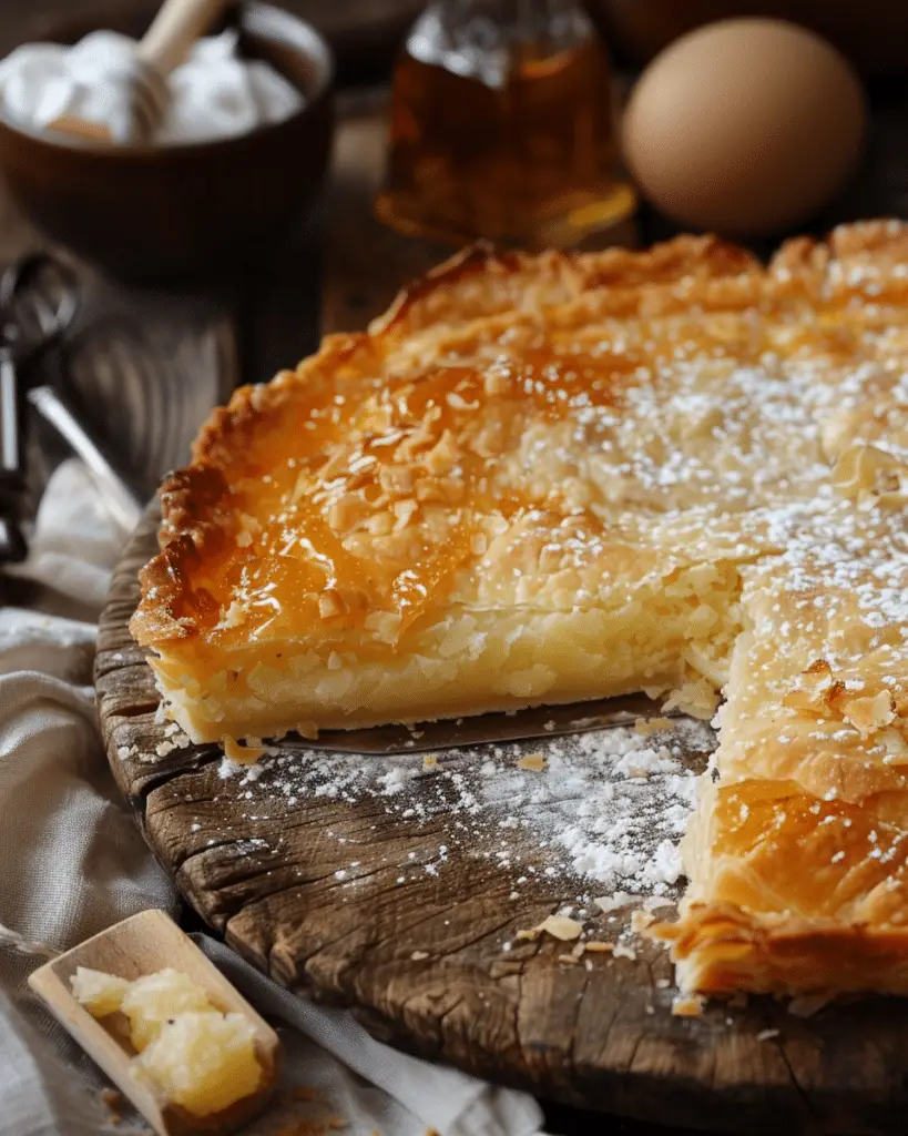 Golden Greek Honey Pie (Melopita)