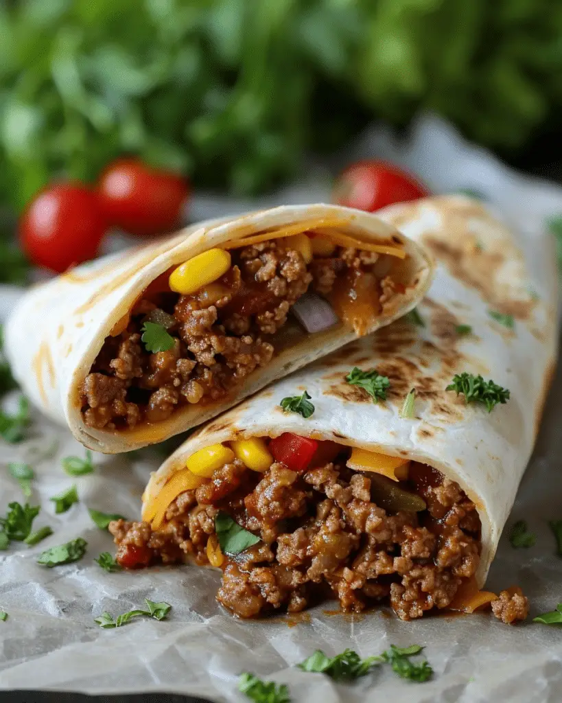 Cajun Sloppy Joe Burritos