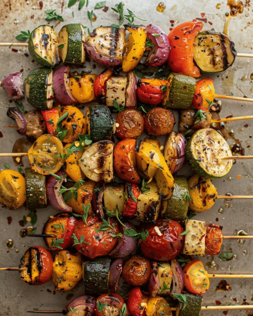 Sumac Roasted Veggie Skewers