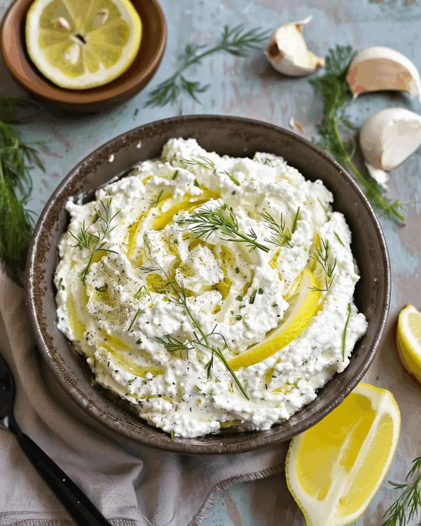 Whipped Feta with Lemon and Fresh Dill