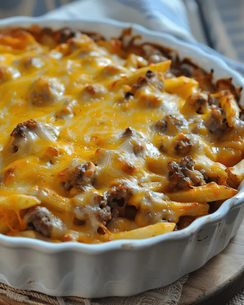 Cheeseburger French Fry Casserole