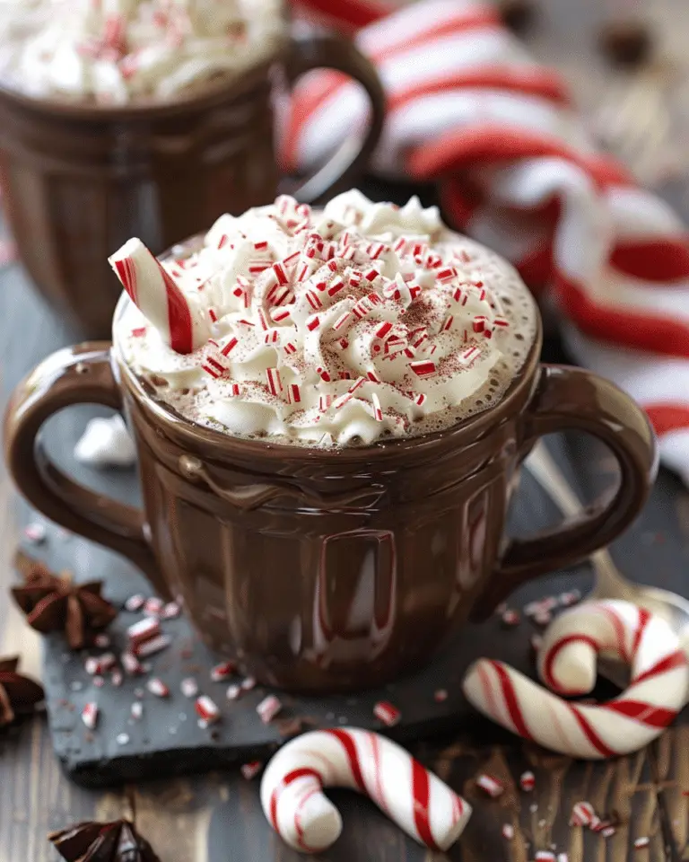 Crockpot Peppermint Hot Chocolate