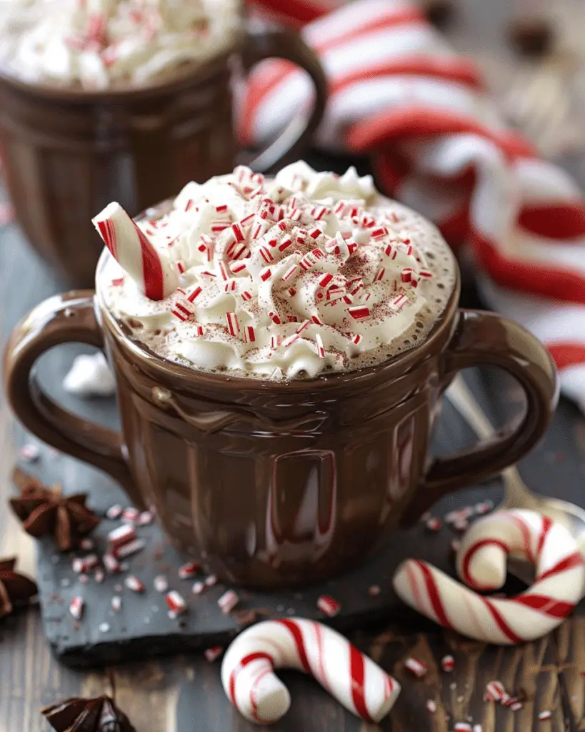 Crockpot Peppermint Hot Chocolate