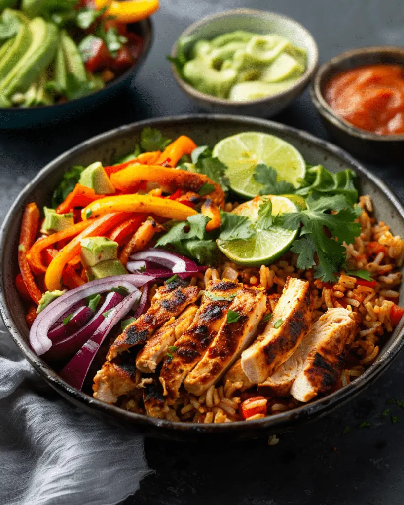 Easy Chicken Fajita Bowls