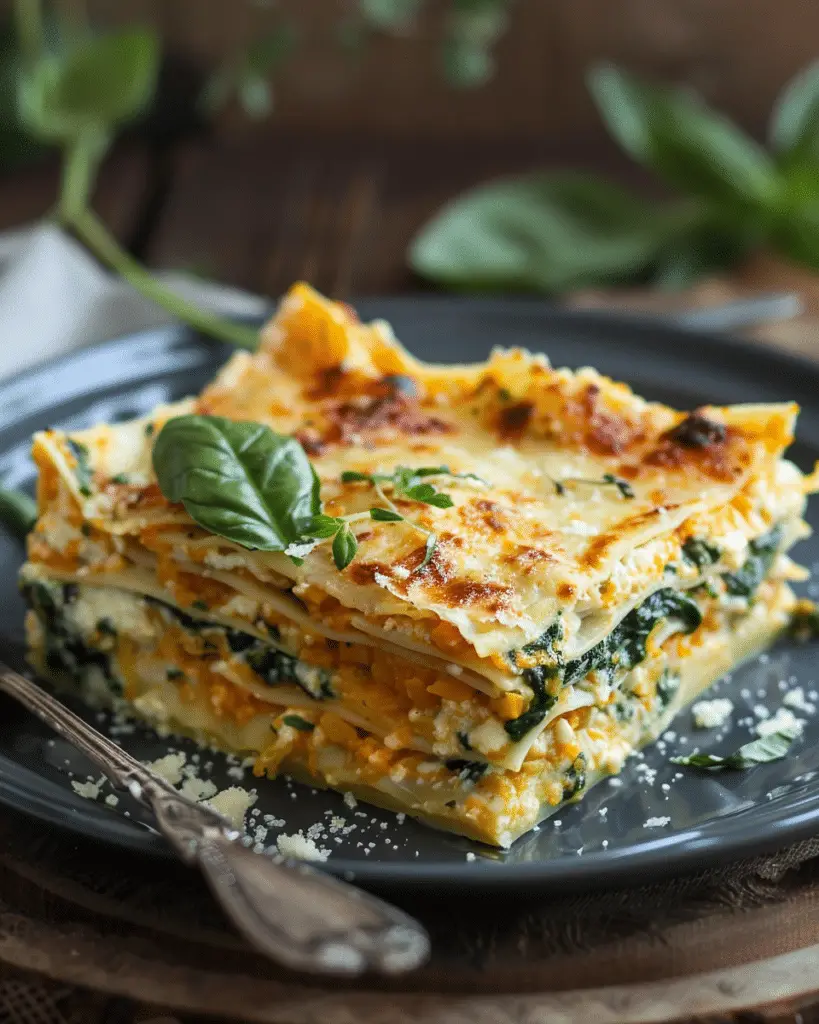 Italian Butternut Squash and Spinach Lasagna