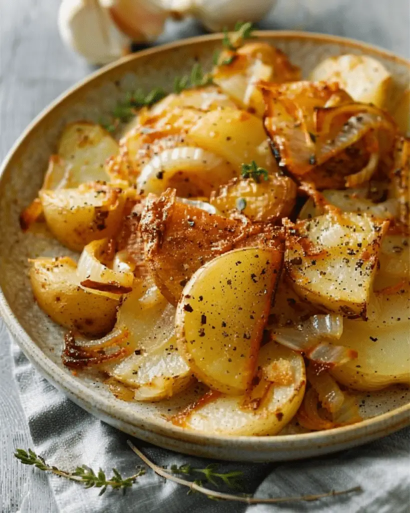 Oven-Fried Potatoes & Onions