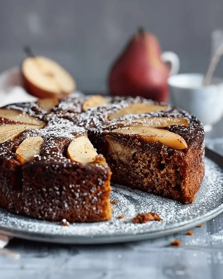 Sticky Pear and Ginger Cake