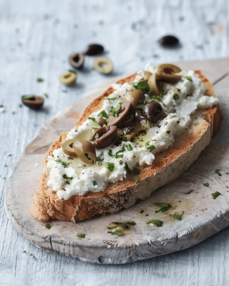 Tartine de Labneh et olives