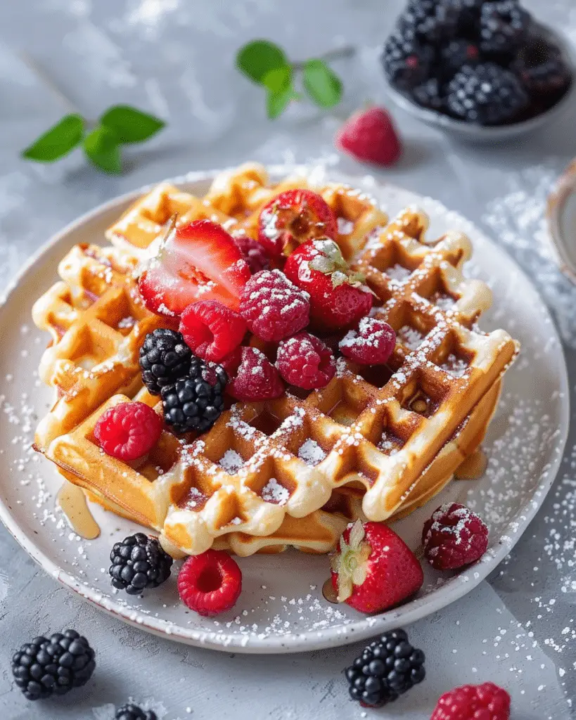 High Protein Waffles with 45g Protein for Epic Mornings