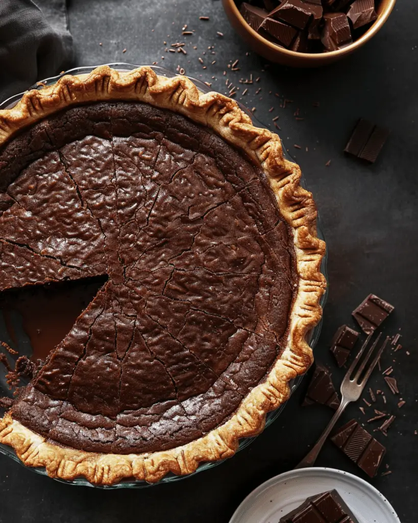 Dark Chocolate Chess Pie