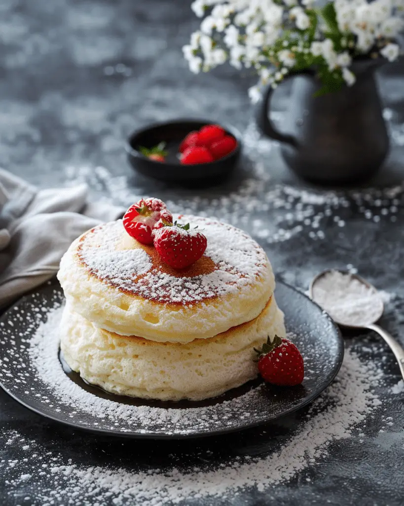 Fluffy Japanese Soufflé Pancakes